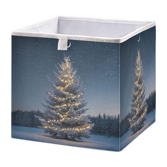 WOBOGO Christmas Tree Storage Basket Foldable Easy to Clean Durable with Hollow Support Plate with Handle 15.75×10.63×6.96 in