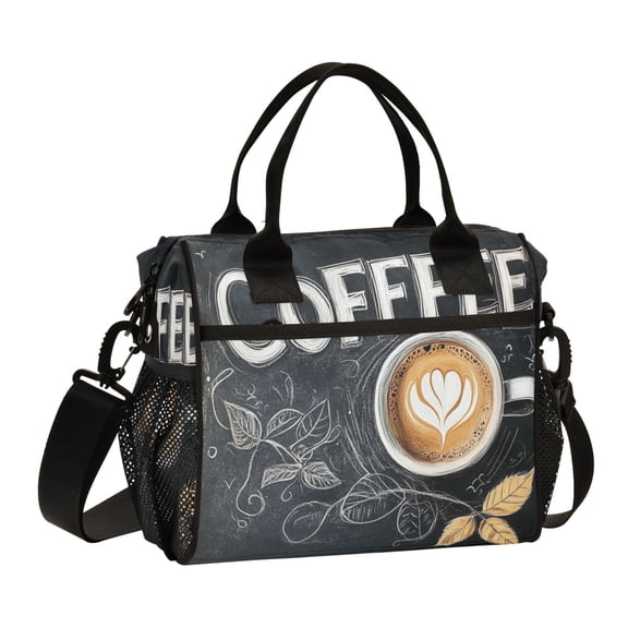 WOBOGO Coffee Time Lunch Bag Large Capacity Leak Proof Insulation Soft Adult Men and Women Universal 1110.65.5in