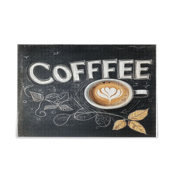 WOBOGO Coffee Time Puzzle Challenge 500 Piece Jigsaw Suitable for Game Night Finished Size 20.5 x 14.9in