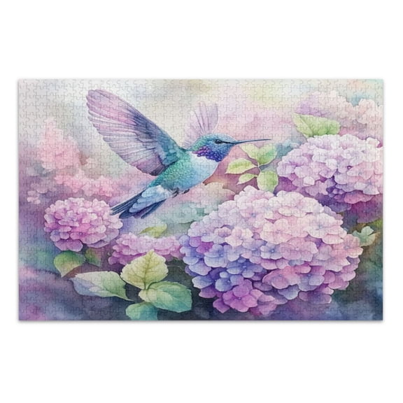 WOBOGO Colorful Pretty Bird Jigsaw Puzzle Challenge 500 Piece Jigsaw Suitable for Game Night Finished Size 20.5 x 14.9in