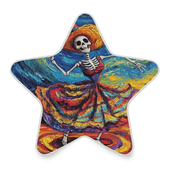 WOBOGO Colorful Skirt Skeleton LED Star Night Light 0.2 Watt Wall Plug Dusk to Dawn Auto Switch Adjustable Brightness Soft White Light