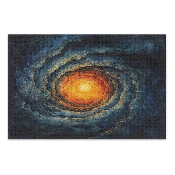 WOBOGO Cosmic Spiral Jigsaw Puzzle Challenge 500 Piece Jigsaw Suitable for Game Night Finished Size 20.5 x 14.9in