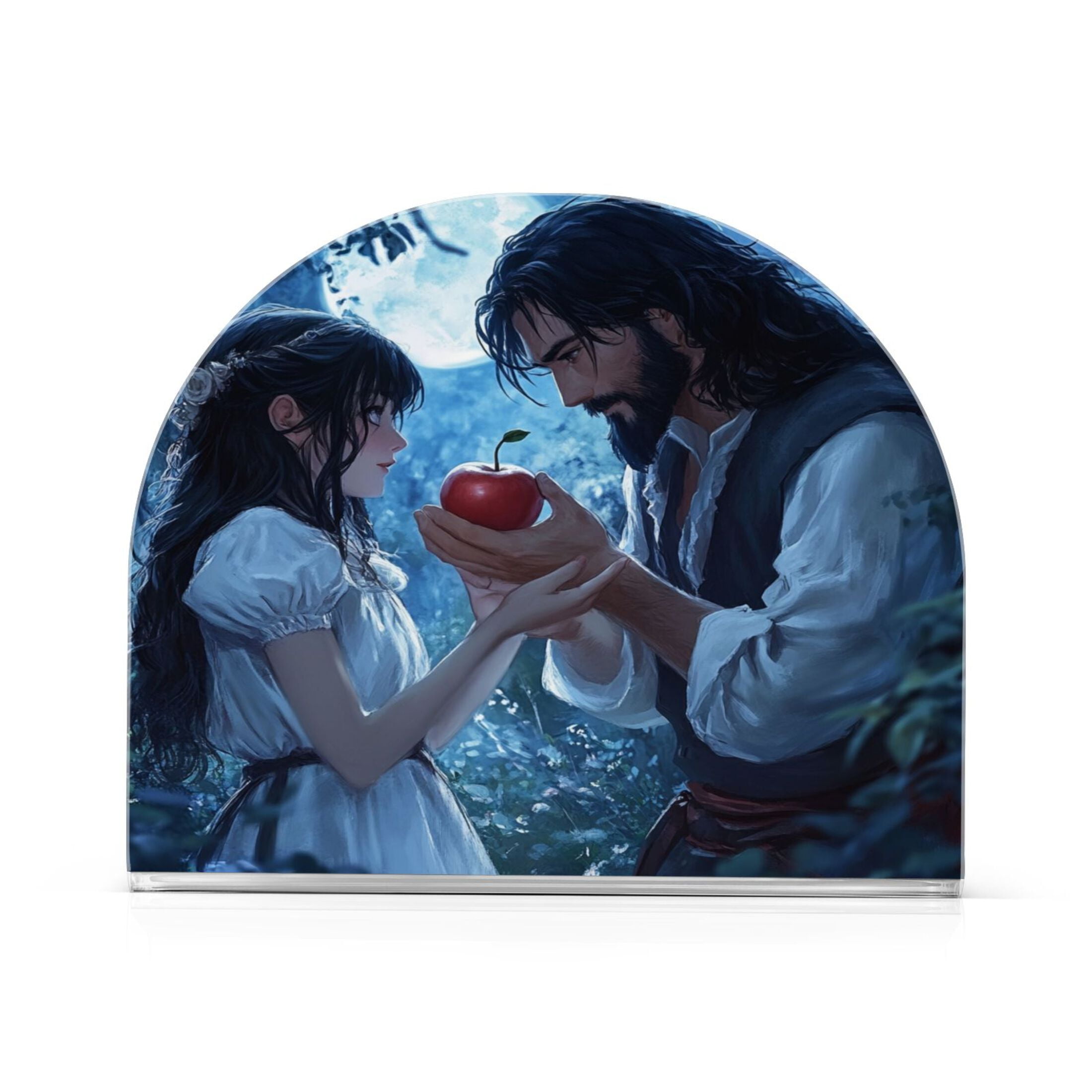 WOBOGO Couple Sharing Apples Together Clear Acrylic Napkin Holder ...