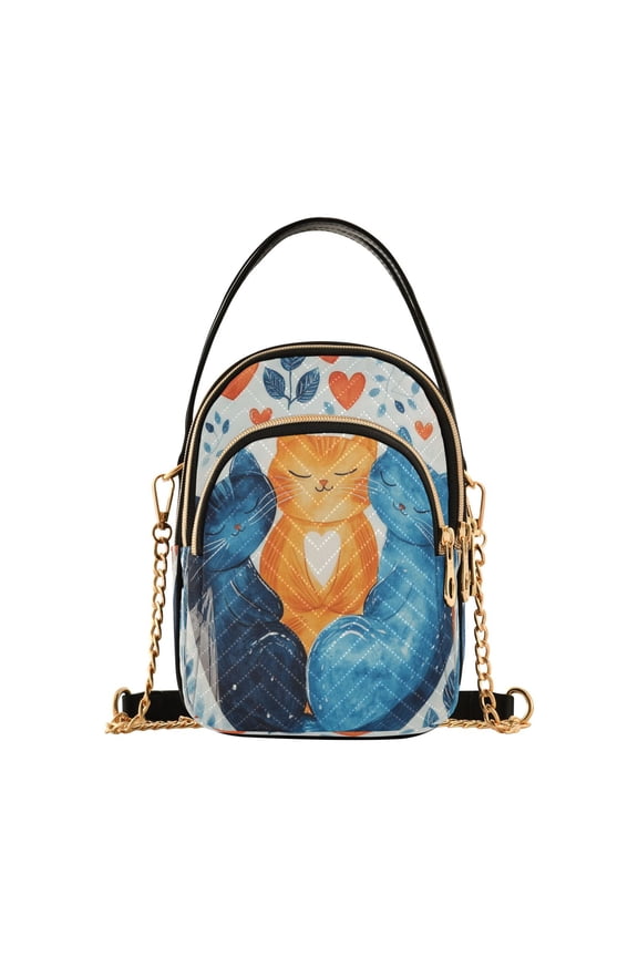 Curled Up Kitten Ladies Chain Shoulder Bag Fashion Designer Handbag Versatile Classic Style