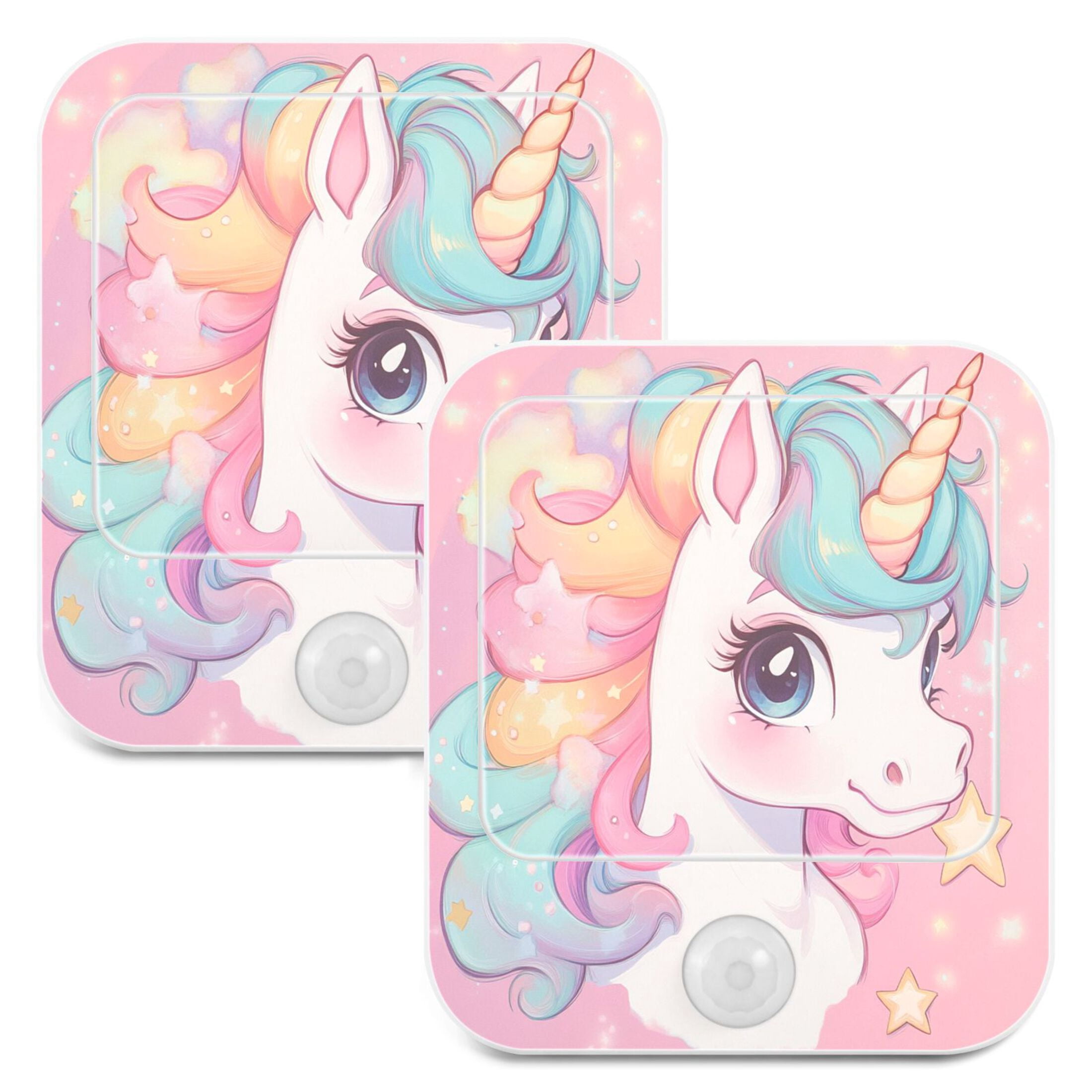 WOBOGO Cute Baby Pony Night Light Lamp with Smart Sensor Dusk to Dawn Sensor 0.6W Plug-in 2-Pack