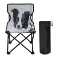 thumbnail image 1 of WOBOGO Cute Border Collie Camping Chair Convenient Four Corner Backrest Folding Stool Can Hold Up to 220lbs, 1 of 8