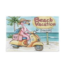 WOBOGO Cute Cartoon Flamingo Puzzle Challenge 500 Piece Jigsaw Suitable for Game Night Finished Size 20.5 x 14.9in