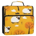 thumbnail image 1 of WOBOGO Cute Cartoon Sheep Ring Binder Bag 1.5in Folder Organizer with Shoulder Strap for 13Inch Laptop and 500 Sheets of Paper, 1 of 8