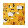 thumbnail image 1 of WOBOGO Cute Cartoon Sheep Wall Clock 7.78 Inch Battery Operated Silent Unit Square Rustic Vintage Style for Home Bedroom Office Gold Pointer, 1 of 8
