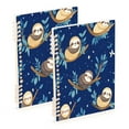 thumbnail image 1 of WOBOGO Cute Cartoon Sloth Pattern with Blue Background Notebook College Horizontal Grid Paper Ink Spill Resistant Water Resistant Cover 8.3x5.7x0.4in, 1 of 8