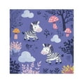 thumbnail image 1 of WOBOGO Cute Cartoon Zebra Pattern with Purple Background Cloth Napkins 4 Pieces Soft Elegant Touch Durable Absorbent Quick Drying for Elegant Dining, 1 of 8
