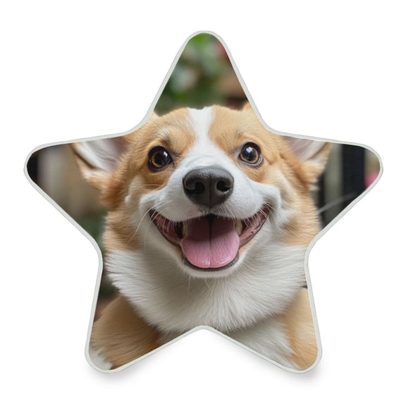 WOBOGO Cute Corgi LED Star Night Light 0.2 Watt Wall Plug Dusk to Dawn Auto Switch Adjustable Brightness Soft White Light