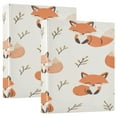 thumbnail image 1 of WOBOGO Cute Fox File Folders Extra Large Capacity to Hold 200 Sheets of Documents Hard Shell Ring Binder for School Home Office, 1 of 10