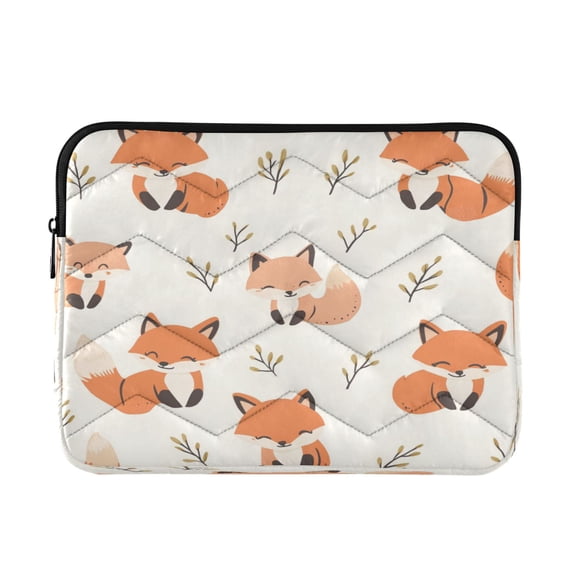 WOBOGO Cute Fox Laptop Sleeve 15.7 inch Lightweight Zipper Design Soft Padded Protection Against Scratches and Impacts