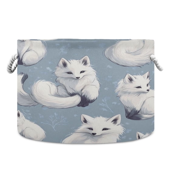 WOBOGO Cute Fox Toy Storage Basket 2014in Canvas Laundry Hamper for Living Room Kids Room Bathroom Organizer