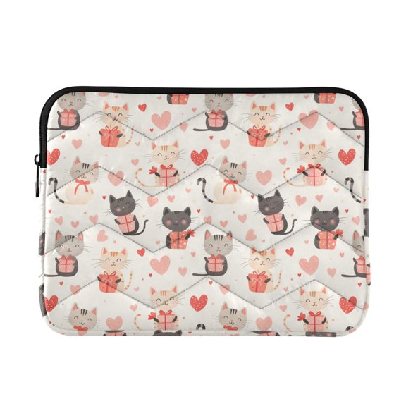 WOBOGO Cute Gift Cat Laptop Sleeve 15.7 inch Lightweight Zipper Design Soft Padded Protection Against Scratches and Impacts