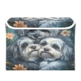 thumbnail image 1 of WOBOGO Cute Gray Lhasa Apso Dogs Large Collapsible Storage Box Flip Lid Fabric Decorative Organizer Container Basket with Handles 16.5×12.6×11.8in, 1 of 7