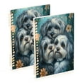 thumbnail image 1 of WOBOGO Cute Gray Lhasa Apso Dogs Notebook College Horizontal Grid Paper Ink Spill Resistant Water Resistant Cover 8.3x5.7x0.4in, 1 of 8