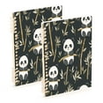 thumbnail image 1 of WOBOGO Cute Panda Notebook College Horizontal Grid Paper Ink Spill Resistant Water Resistant Cover 8.3x5.7x0.4in, 1 of 8