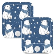 WOBOGO Cute Polar Bears Pattern Night Light Lamp with Smart Sensor Dusk to Dawn Sensor 0.6W Plug-in 2-Pack