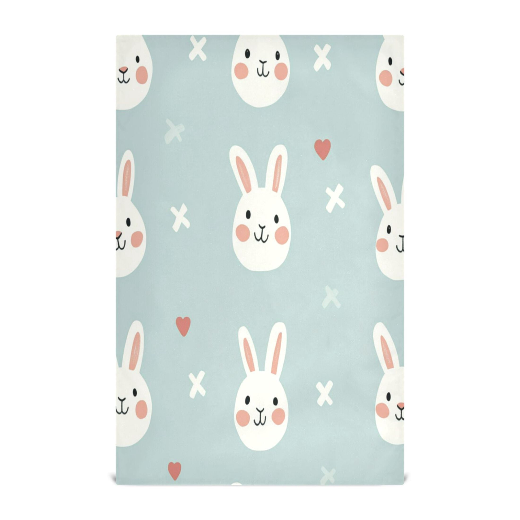 Cute Rabbit 4910 WOBOGO Cute Rabbit Face Pattern Kitchen Towel 4 Piece Large Cotton ...