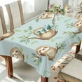 thumbnail image 1 of WOBOGO Cute Sloth Sitting on Tree Pattern Square Tablecloth 60×120in Polyester Fabric Tablecloth Washable Dust Resistant Wrinkle Resistant, 1 of 9