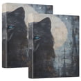 thumbnail image 1 of WOBOGO Dark Forest Wolf King File Folders Extra Large Capacity to Hold 200 Sheets of Documents Hard Shell Ring Binder for School Home Office, 1 of 10