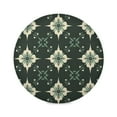 thumbnail image 1 of WOBOGO Dark Green Geometric Shapes Round Placemats Set of 4 Heat Resistant Washable Kitchen Table Decorations 15.4in, 1 of 7