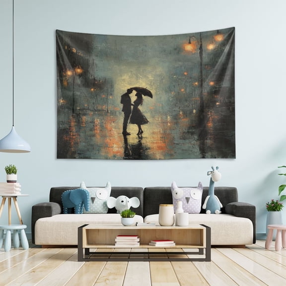 WOBOGO Date Rain Tapestry 60×40in Home Living Room Bedroom Wall Hanging Ornaments