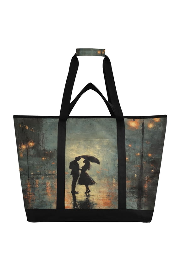 Date Rain Tote Cooler Bag Fold Flat Insulated Shopping Bag With Zipper For Work Picnic Beach Use 186.724in