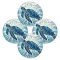 thumbnail image 1 of WOBOGO Deep Blue Sea Turtle Round Placemats Set of 4 Heat Resistant Washable Kitchen Table Decorations 15.4in, 1 of 7