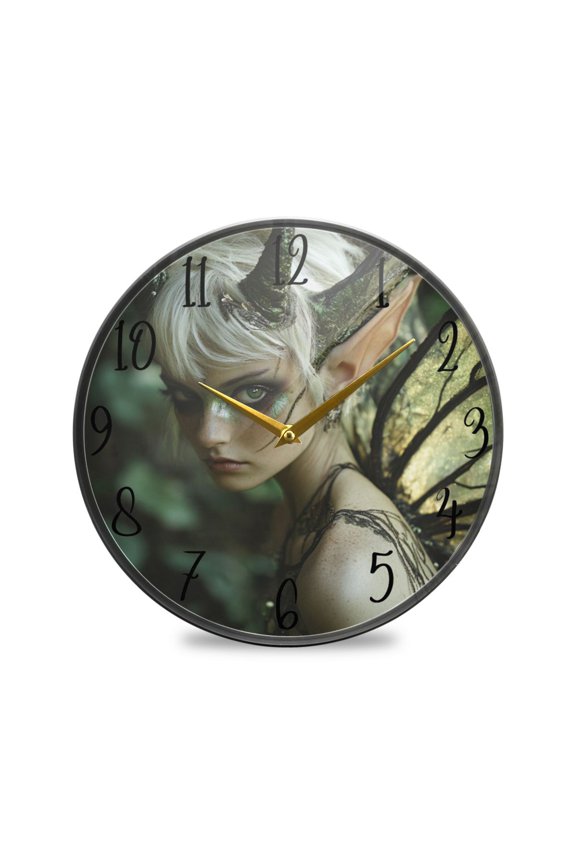 Demon Tinkerbell Elf Acrylic Wall Clock Battery Operated 11.9in Silent No Tick Bedroom Living Room Office Classroom Decoration
