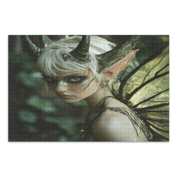 WOBOGO Demon Tinkerbell Elf Jigsaw Puzzle Challenge 500 Piece Jigsaw Suitable for Game Night Finished Size 20.5 x 14.9in