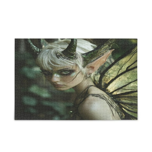 WOBOGO Demon Tinkerbell Elf Puzzle Challenge 500 Piece Jigsaw Suitable for Game Night Finished Size 20.5 x 14.9in