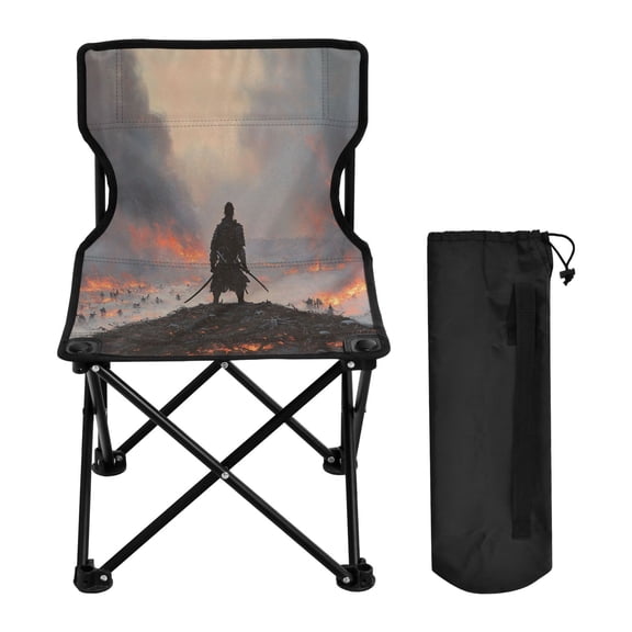 WOBOGO Double Edged Swordsman Camping Chair Convenient Four Corner Backrest Folding Stool Can Hold Up to 220lbs