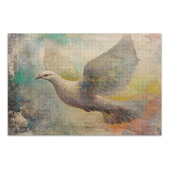 WOBOGO Dove Of Peace Jigsaw Puzzle Challenge 500 Piece Jigsaw Suitable for Game Night Finished Size 20.5 x 14.9in