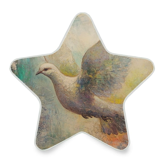 WOBOGO Dove Of Peace LED Star Night Light 0.2 Watt Wall Plug Dusk to Dawn Auto Switch Adjustable Brightness Soft White Light