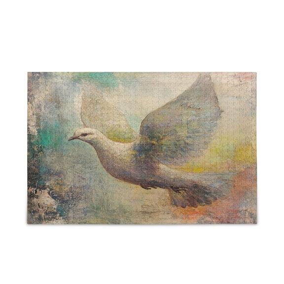 WOBOGO Dove Of Peace Puzzle Challenge 500 Piece Jigsaw Suitable for Game Night Finished Size 20.5 x 14.9in