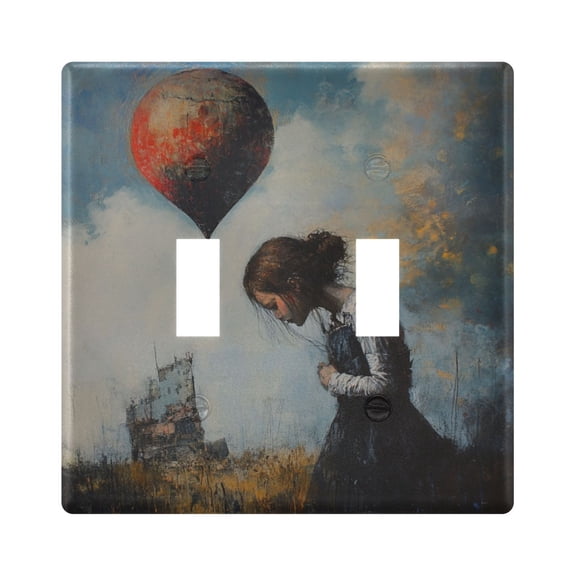 WOBOGO Down and Out Lass 2-hole Switch Plates PC Flame Retardant Plastic Material Glossy Finish Smooth Touch 4.56x4.48x0.27in