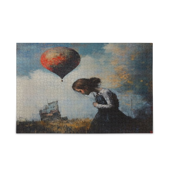 WOBOGO Down and Out Lass Puzzle Challenge 500 Piece Jigsaw Suitable for Game Night Finished Size 20.5 x 14.9in