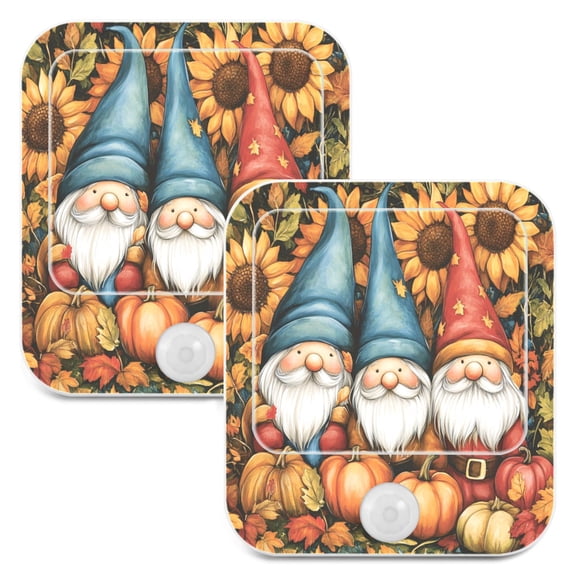 WOBOGO Dwarf Elves Fall Night Light Lamp with Smart Sensor Dusk to Dawn Sensor 0.6W Plug-in 2-Pack