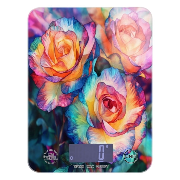 WOBOGO Dyeing Rose Kitchen Scale Digital Gram and Ounce Weighing for Cooking Baking Ketogenic Diet Meal Prep