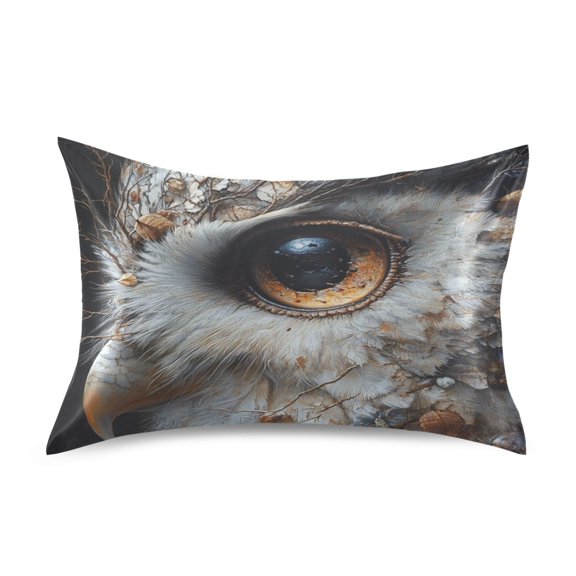 WOBOGO Eagle's Head Satin Pillowcase Soft Smooth Envelope Design Comfortable Bedding Essentials 20×26in