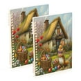 thumbnail image 1 of WOBOGO Easter Cozy Straw House Notebook College Horizontal Grid Paper Ink Spill Resistant Water Resistant Cover 8.3x5.7x0.4in, 1 of 8