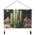 thumbnail image 1 of WOBOGO Eldritch Cactus Living Room Canvas Wall Art Bedroom Study Framed Canvas Print Artwork Home Office Decorations 24.5×16.7in, 1 of 6