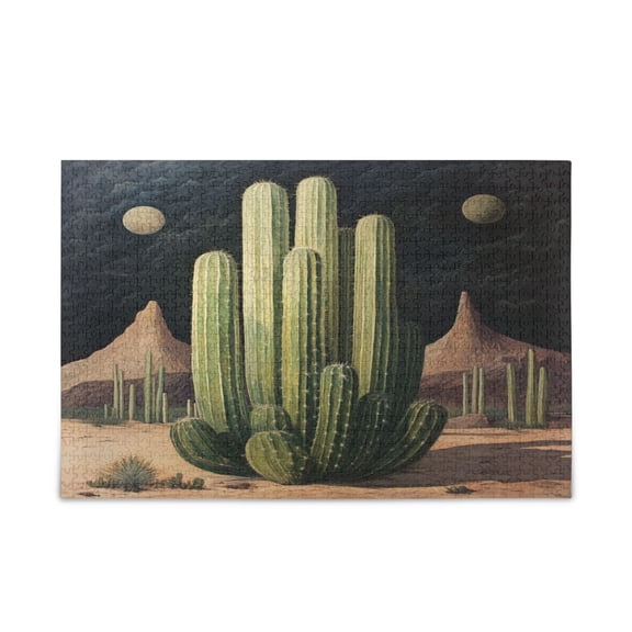 WOBOGO Eldritch Cactus Puzzle Challenge 1000 Piece Jigsaw Suitable for Game Night Finished Size 29.5 x 19.7in