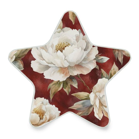 WOBOGO Elegant Peony LED Star Night Light 0.2 Watt Wall Plug Dusk to Dawn Auto Switch Adjustable Brightness Soft White Light