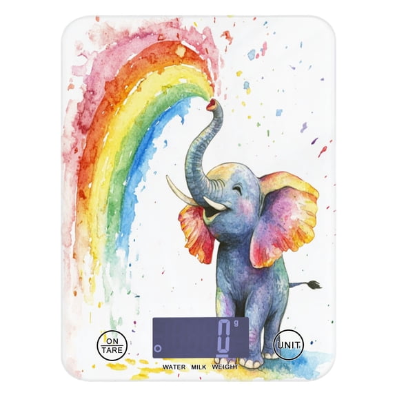 WOBOGO Elephant Color Spraying Kitchen Scale Digital Gram and Ounce Weighing for Cooking Baking Ketogenic Diet Meal Prep