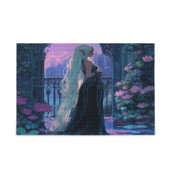 WOBOGO Elf Princess Puzzle Challenge 500 Piece Jigsaw Suitable for Game Night Finished Size 20.5 x 14.9in