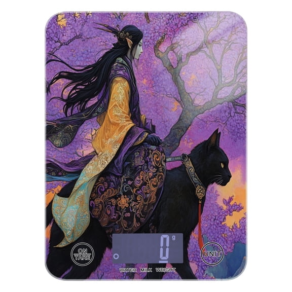 WOBOGO Elf Riding Cat Figure Kitchen Scale Digital Gram and Ounce Weighing for Cooking Baking Ketogenic Diet Meal Prep